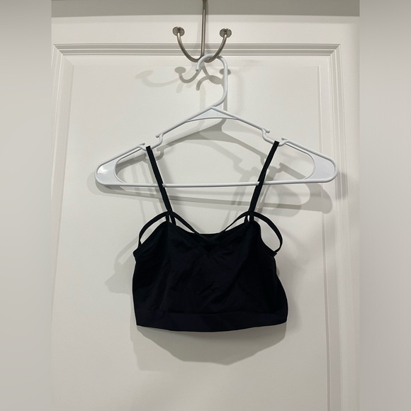 Black Cross Front Bandeau Top - Picture 2 of 5